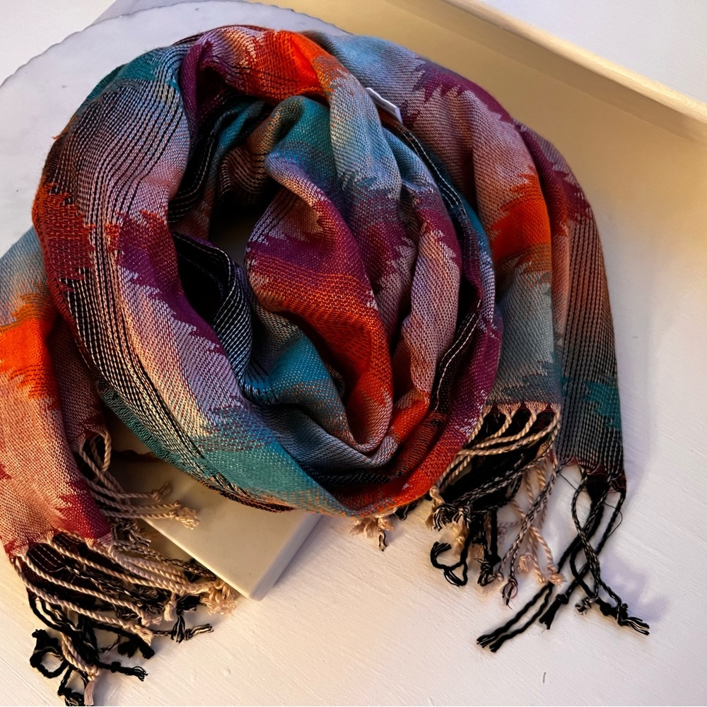 Colorful Geometric Scarf - Picture 4 of 4